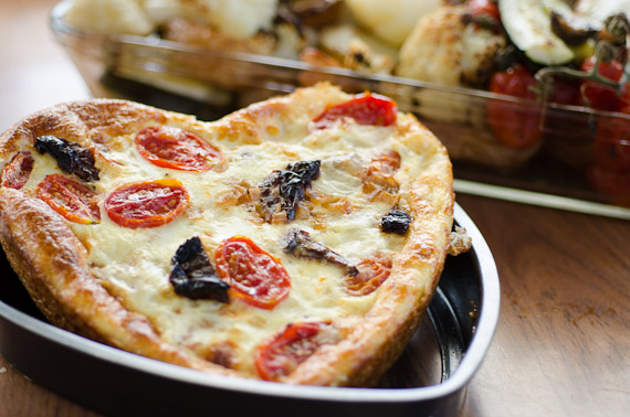 קיש עגבניות וגבינת עיזים